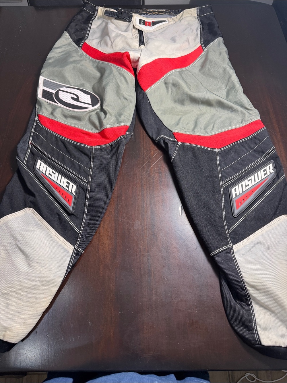 Answer Racing Men's Red, Gray & Black Motocross Pants;Sz.34